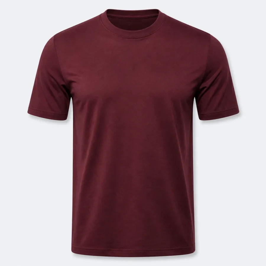 Camiseta Pima Gola Careca Vinho