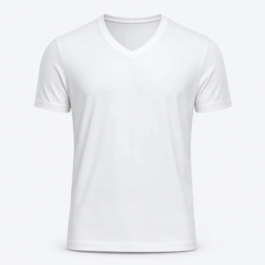 Camiseta Pima Gola V Branco