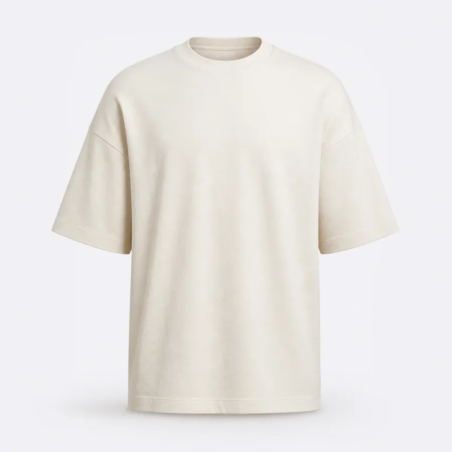 Camiseta Oversized Algodão Orgânico Off-white