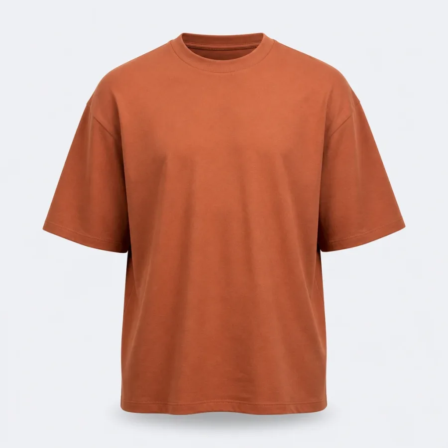 Camiseta Oversized Algodão Orgânico Terracota