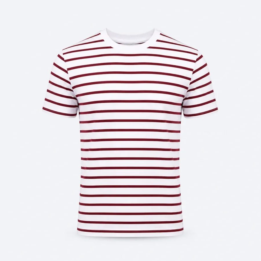 Camiseta Listrada Náutica Vinho