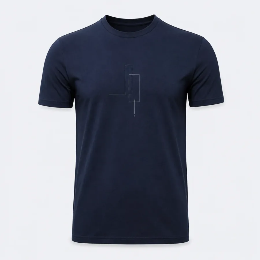 Camiseta Estampa Minimal Azul-marinho