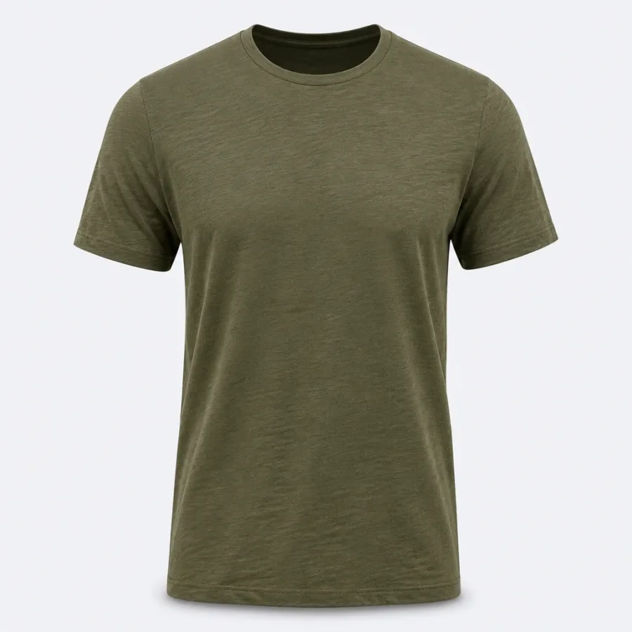 Camiseta Flamê Gola Careca Verde-oliva