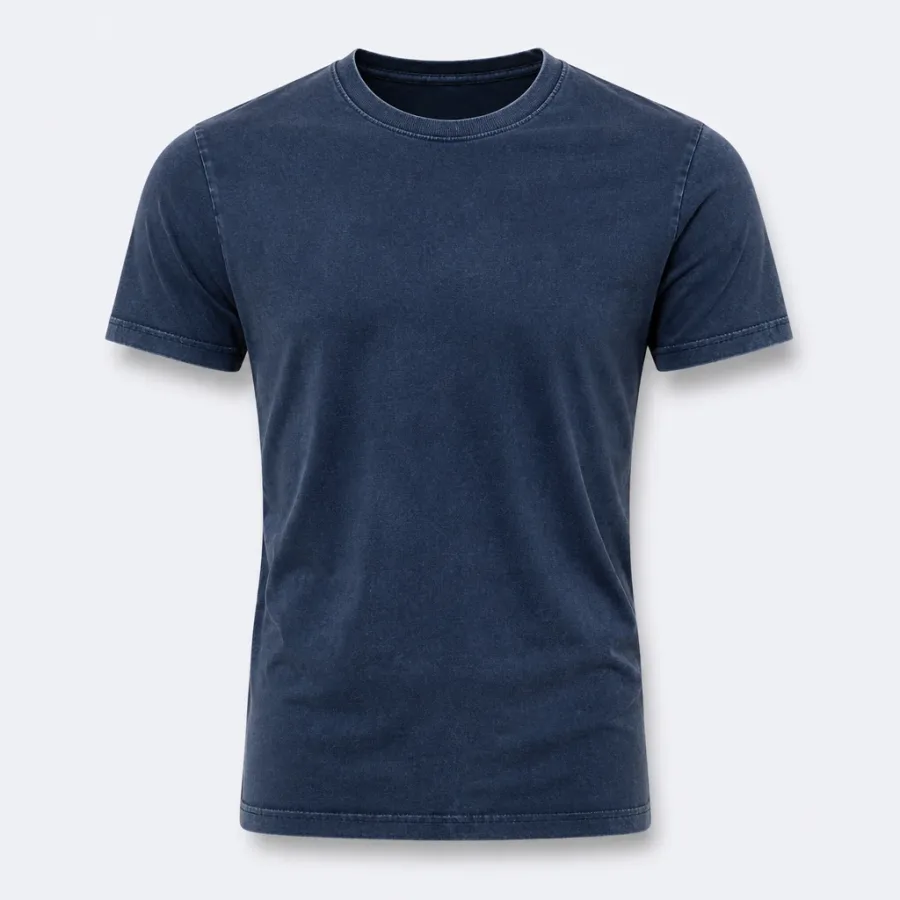 Camiseta Estonada Vintage Azul-marinho