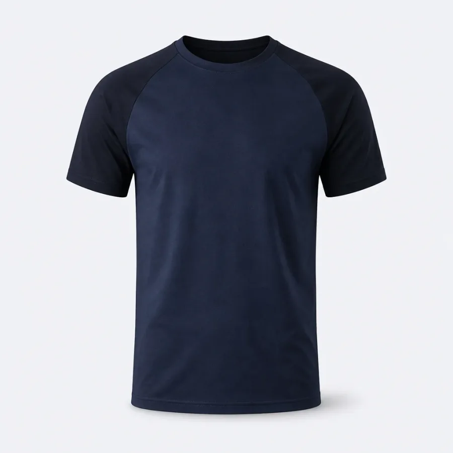 Camiseta Raglan Azul-marinho