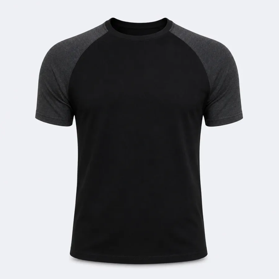 Camiseta Raglan Preto