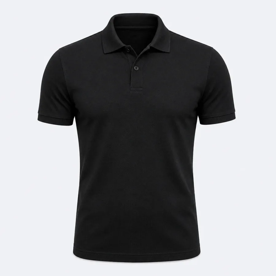 Polo Piquet Slim Preto