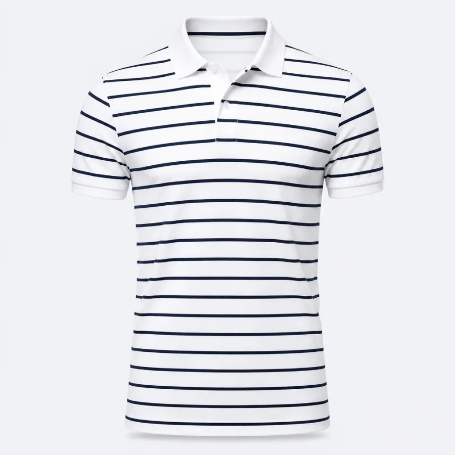 Polo Listrada Azul-marinho