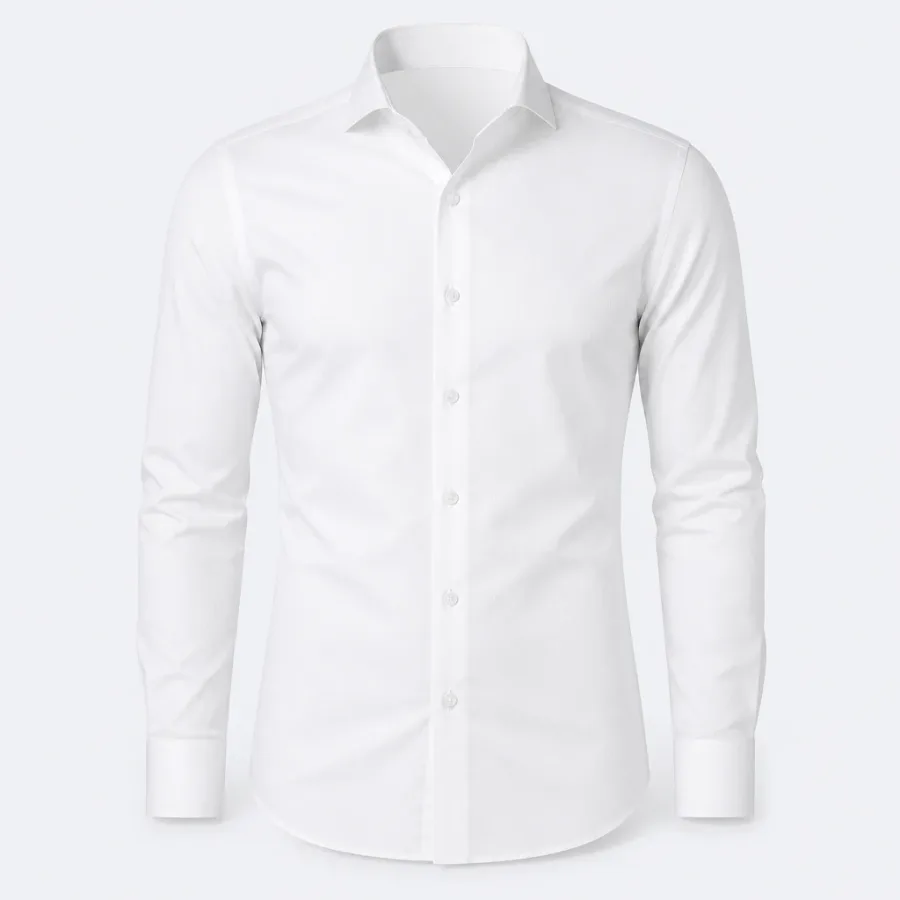 Camisa Social Tricoline Slim Branco