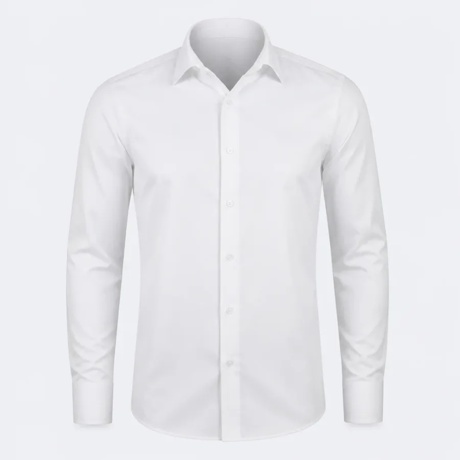 Camisa Social Fio 80 Egípcio Branco