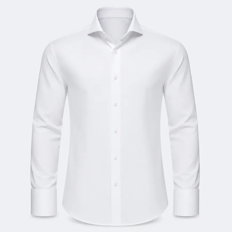 Camisa Social Punho Duplo Branco