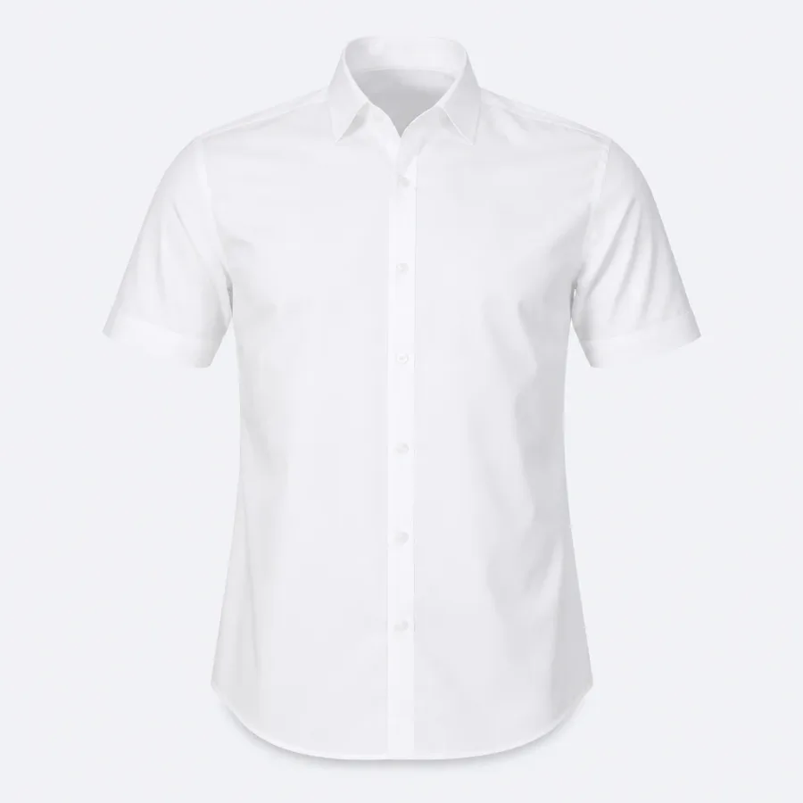 Camisa Social Manga Curta Branco