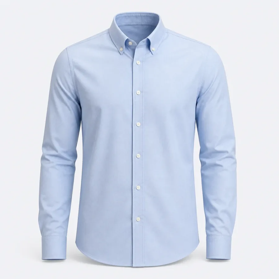 Camisa Social Oxford Premium Azul-claro