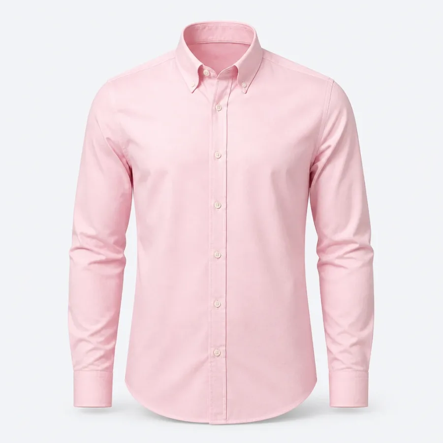 Camisa Social Oxford Premium Rosa-claro