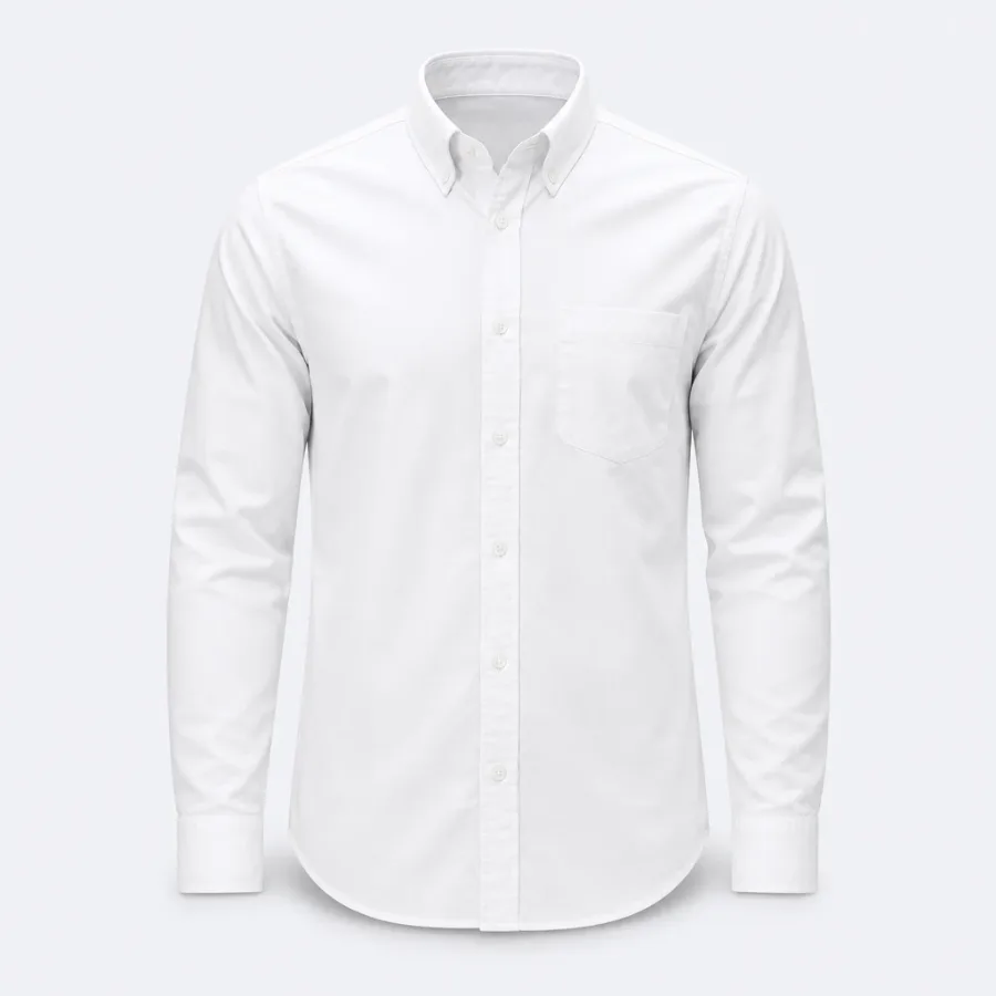 Camisa Oxford Manga Longa Branco