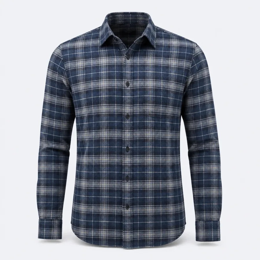 Camisa Flanela Xadrez Azul