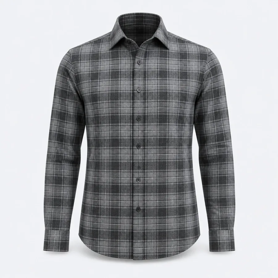 Camisa Flanela Xadrez Cinza