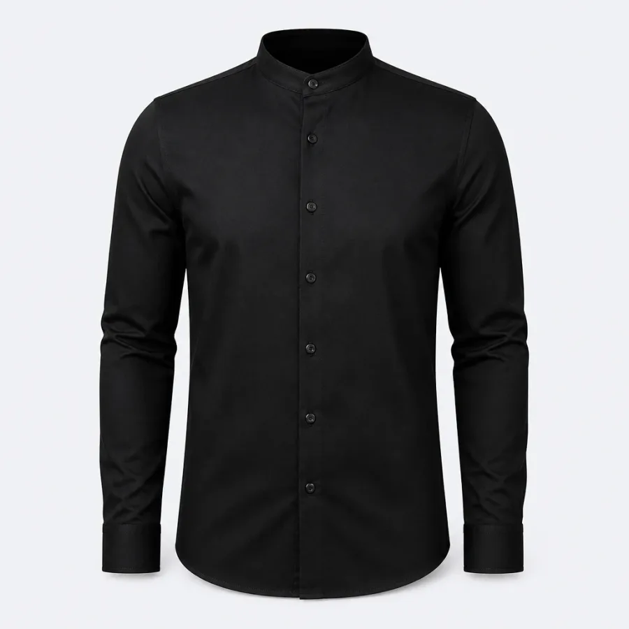 Camisa Gola Padre Preto
