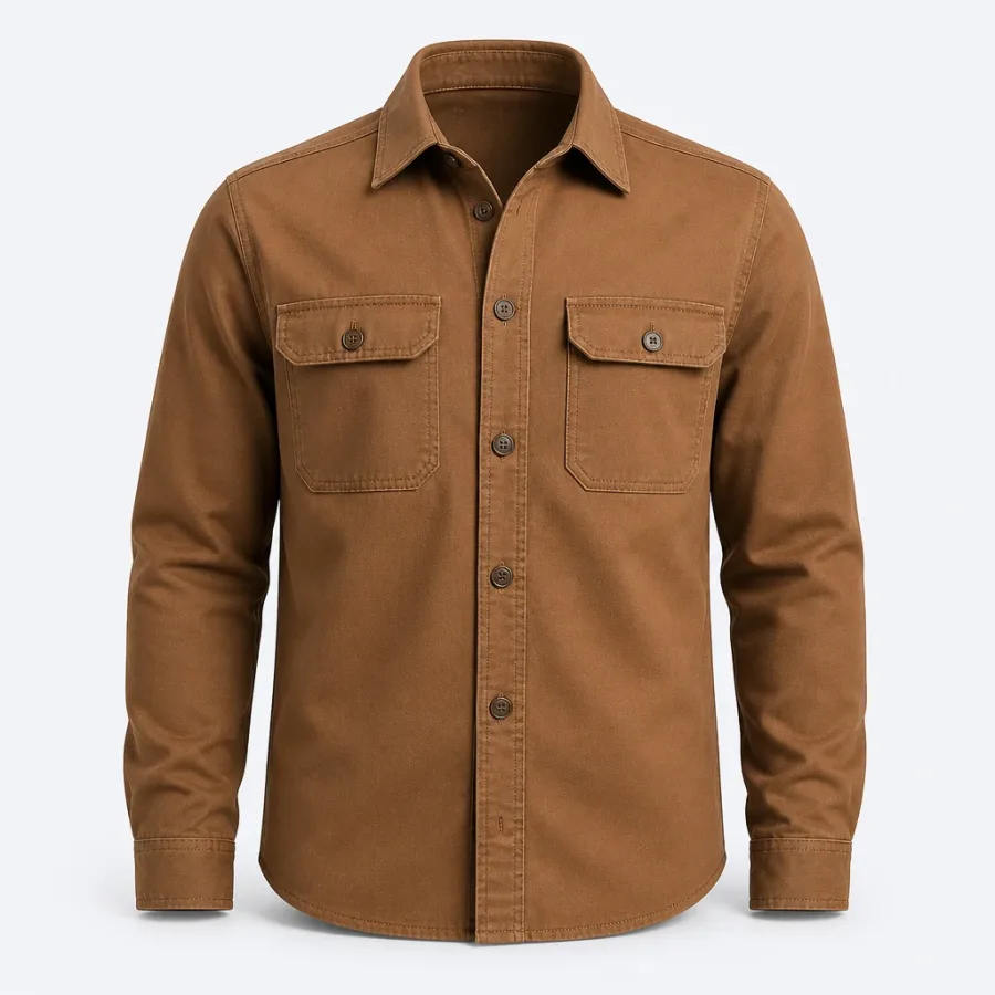 Overshirt de Sarja Caramelo