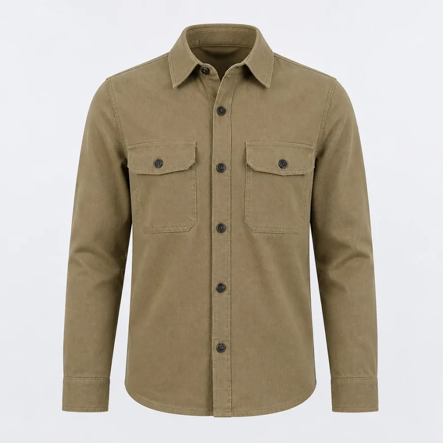 Overshirt de Sarja Cáqui