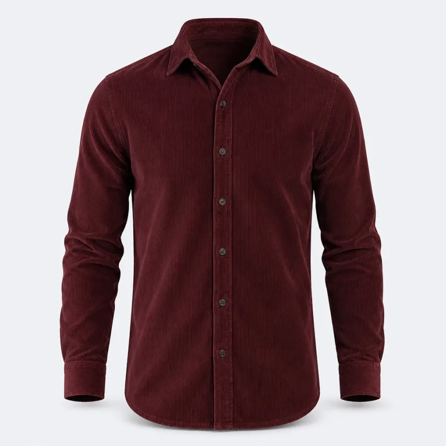 Camisa Veludo Cotelê Vinho