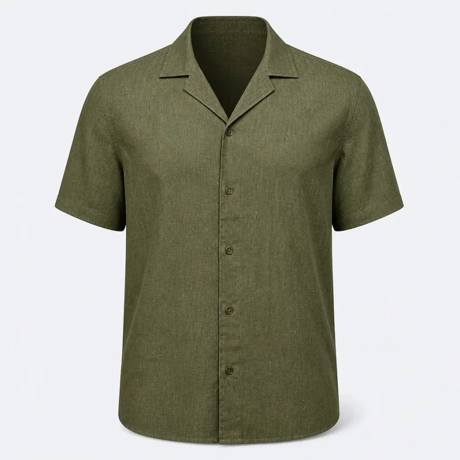Camisa Cubana Verde-oliva