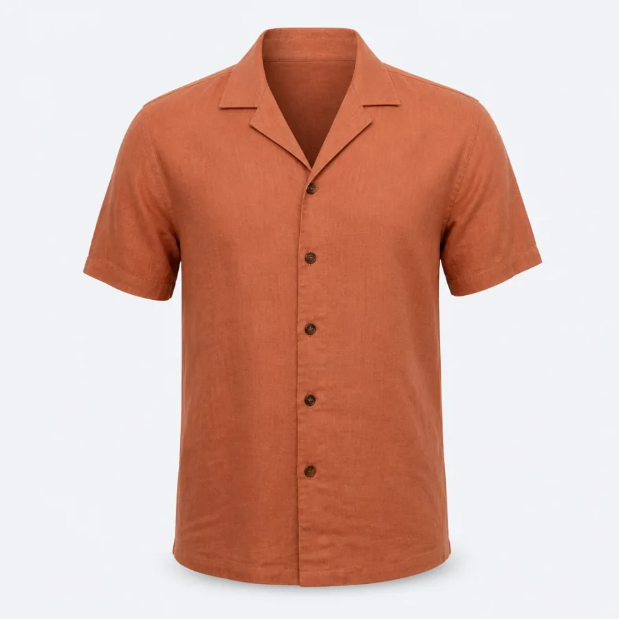 Camisa Cubana Terracota