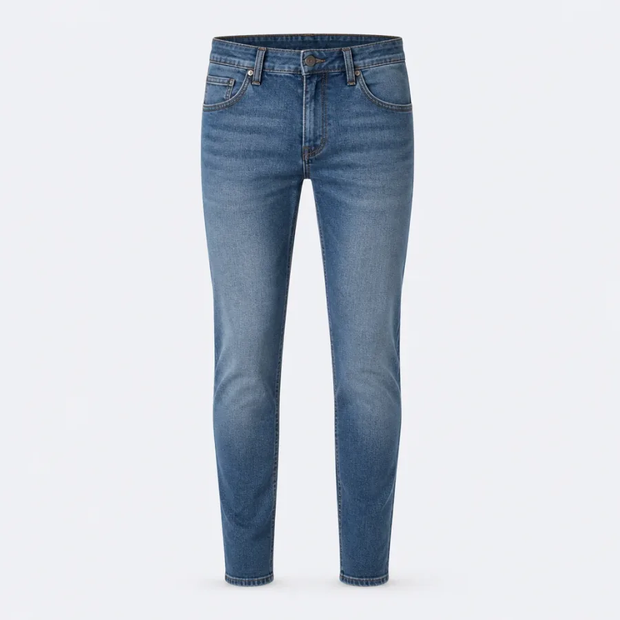 Calça Jeans Tapered Lavagem média