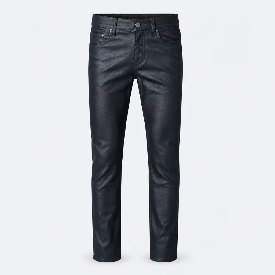 Calça Jeans Resinada Lavagem escura