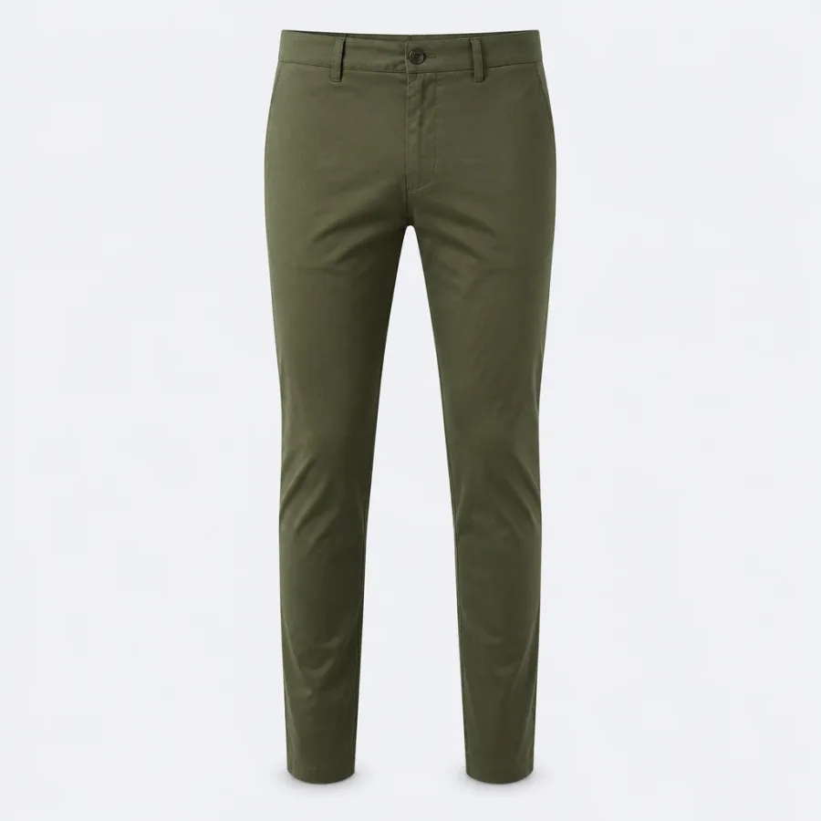Calça Chino Slim Verde-oliva