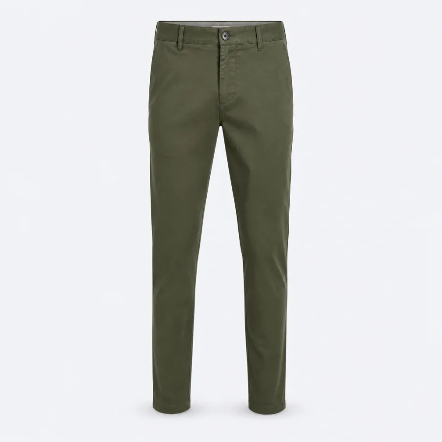 Calça Chino Stretch Verde-militar