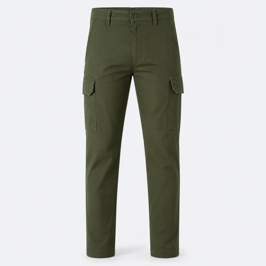 Calça Cargo Sarja Verde-militar