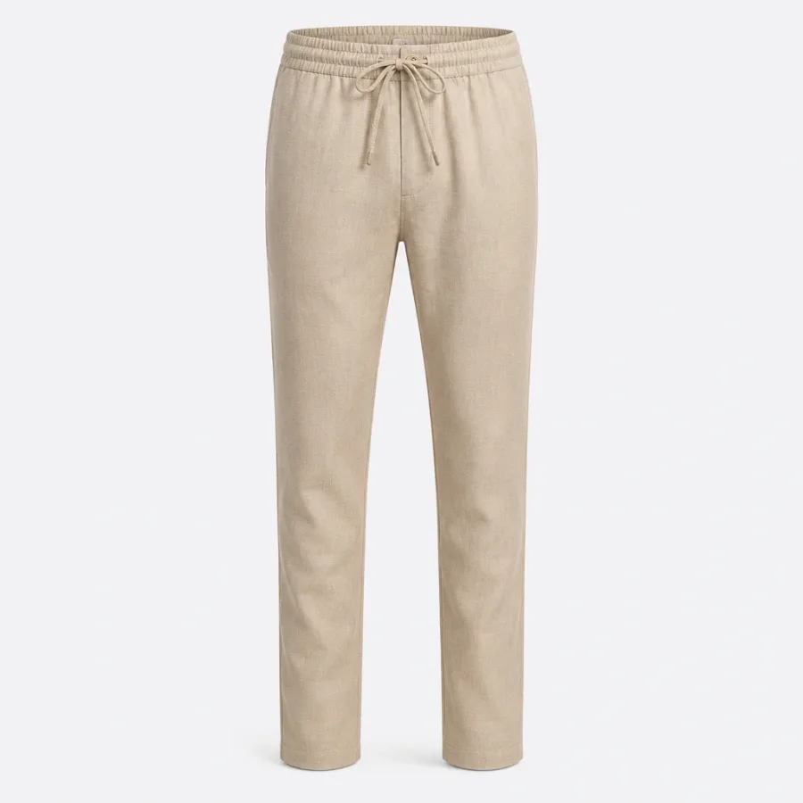 Calça Linho Cordão Areia
