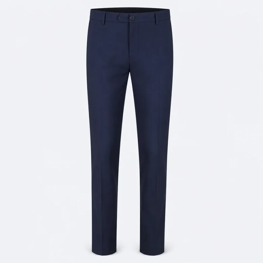 Calça Social Stretch Azul-marinho