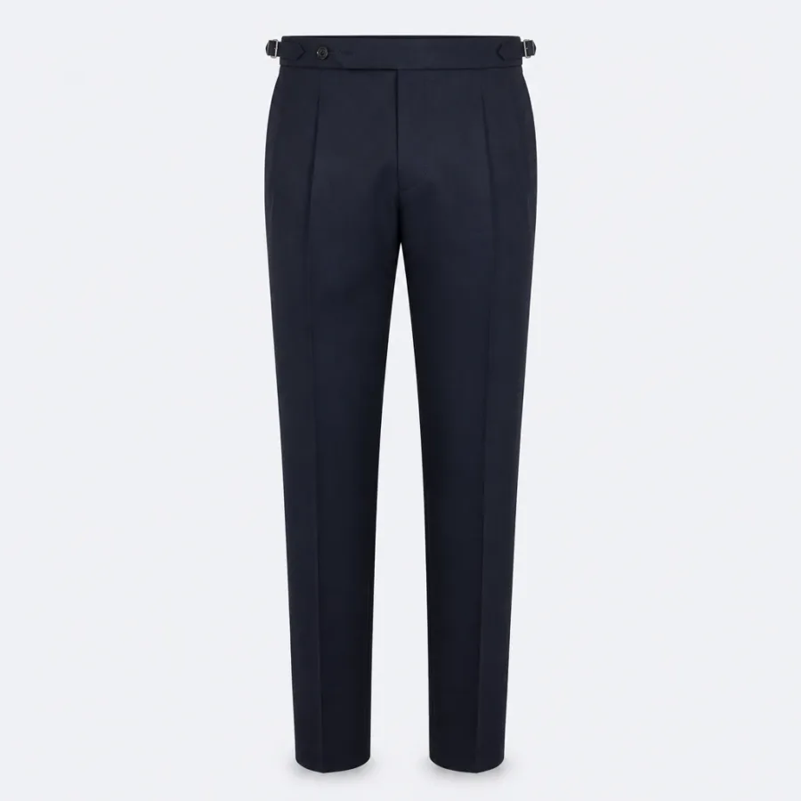 Calça Social Cintura Ajustável Azul-marinho