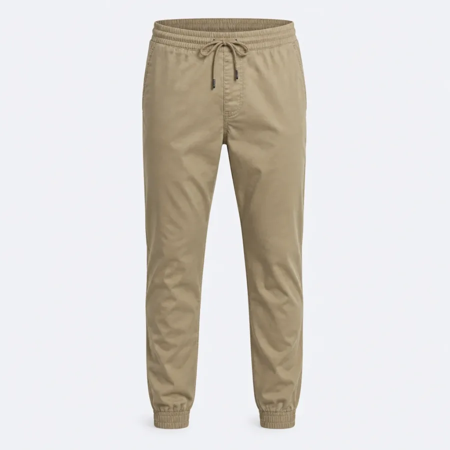 Calça Jogger Sarja Cáqui