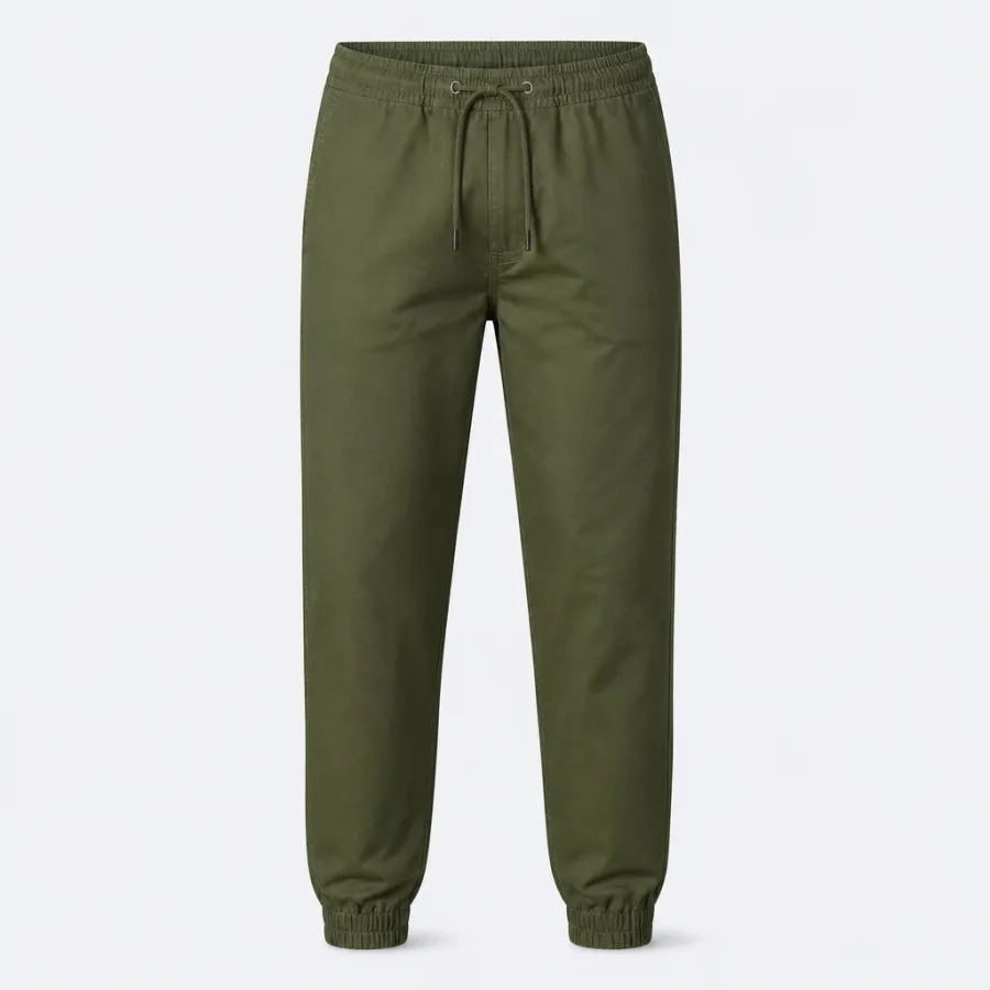Calça Jogger Sarja Verde-militar