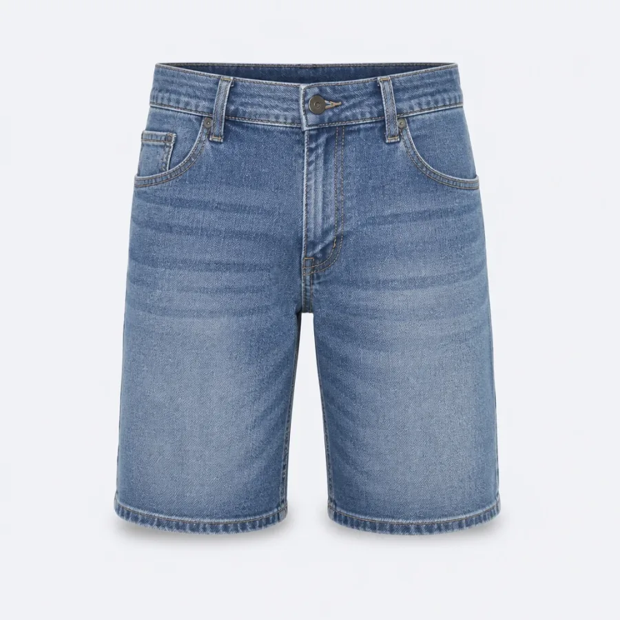 Bermuda Jeans Lavagem média