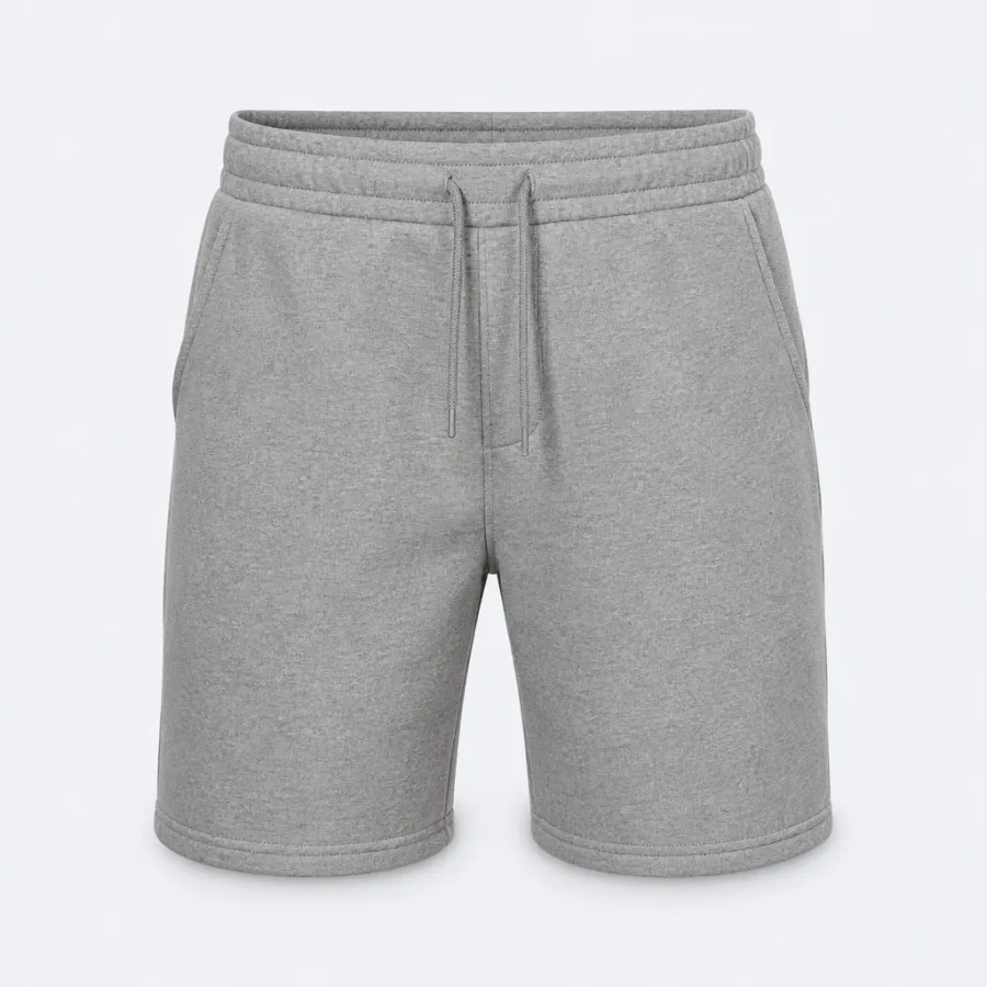 Bermuda Moletom Cinza mescla
