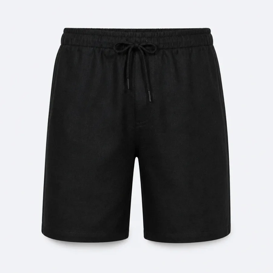 Bermuda Viscolinho Cordão Preto