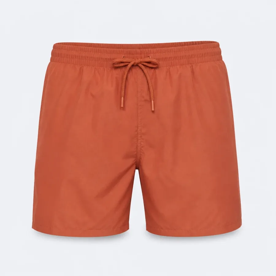Short de Banho Liso Terracota