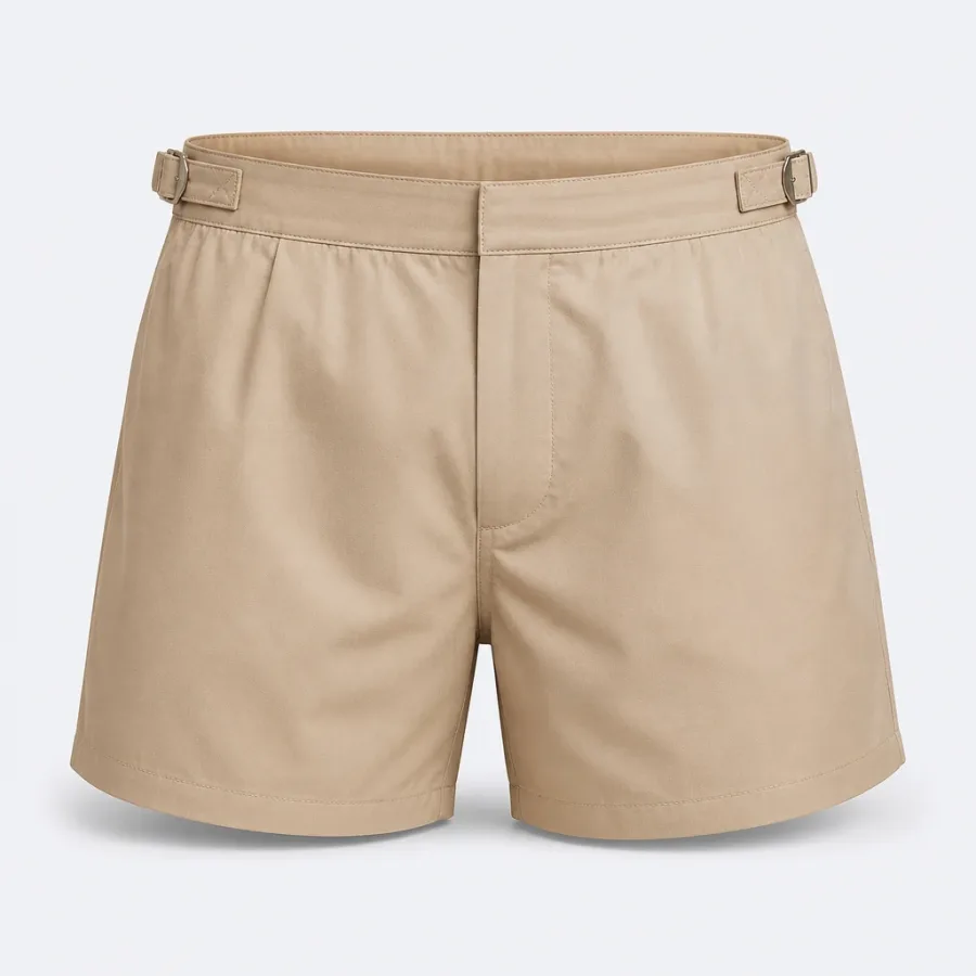 Short de Banho Alfaiataria Bege
