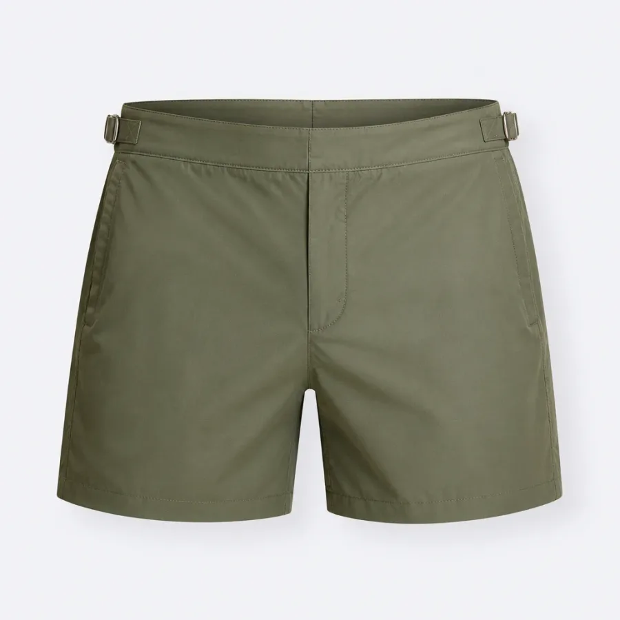 Short de Banho Alfaiataria Verde-oliva