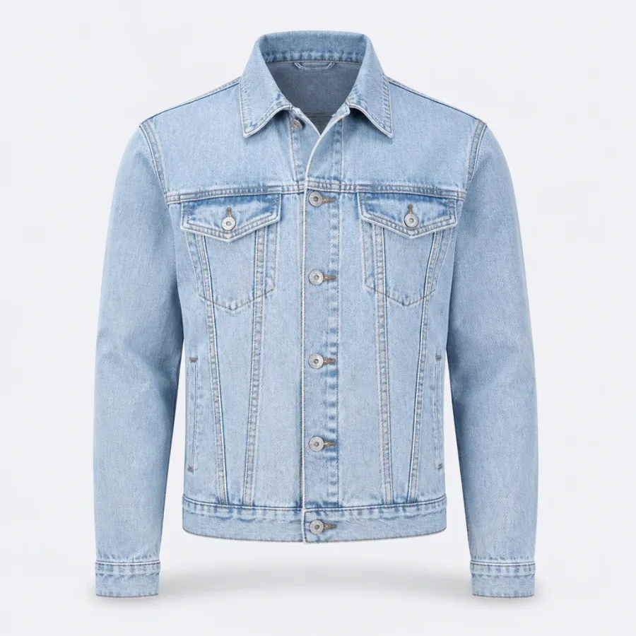 Jaqueta Jeans Trucker Lavagem clara