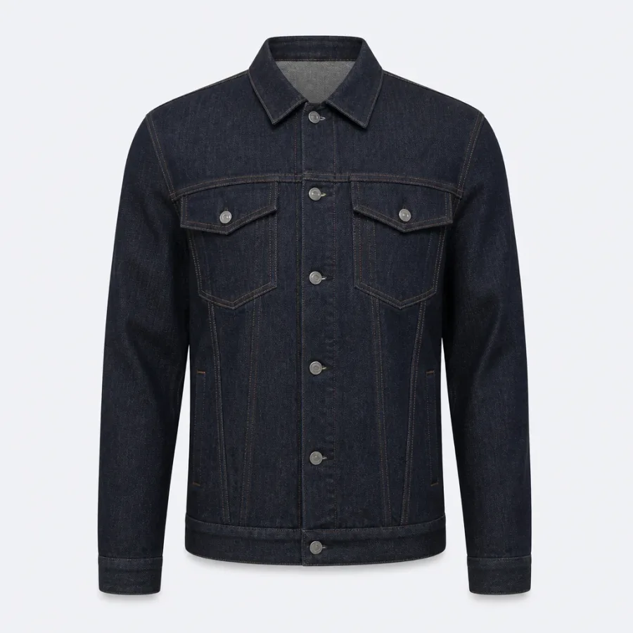 Jaqueta Jeans Trucker Lavagem escura