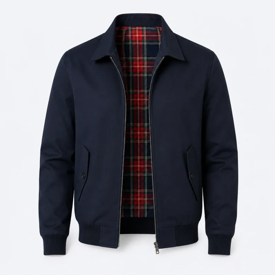 Jaqueta Harrington Azul-marinho