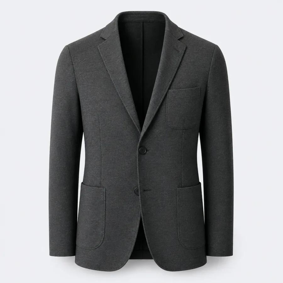 Blazer Malha Desestruturado Grafite