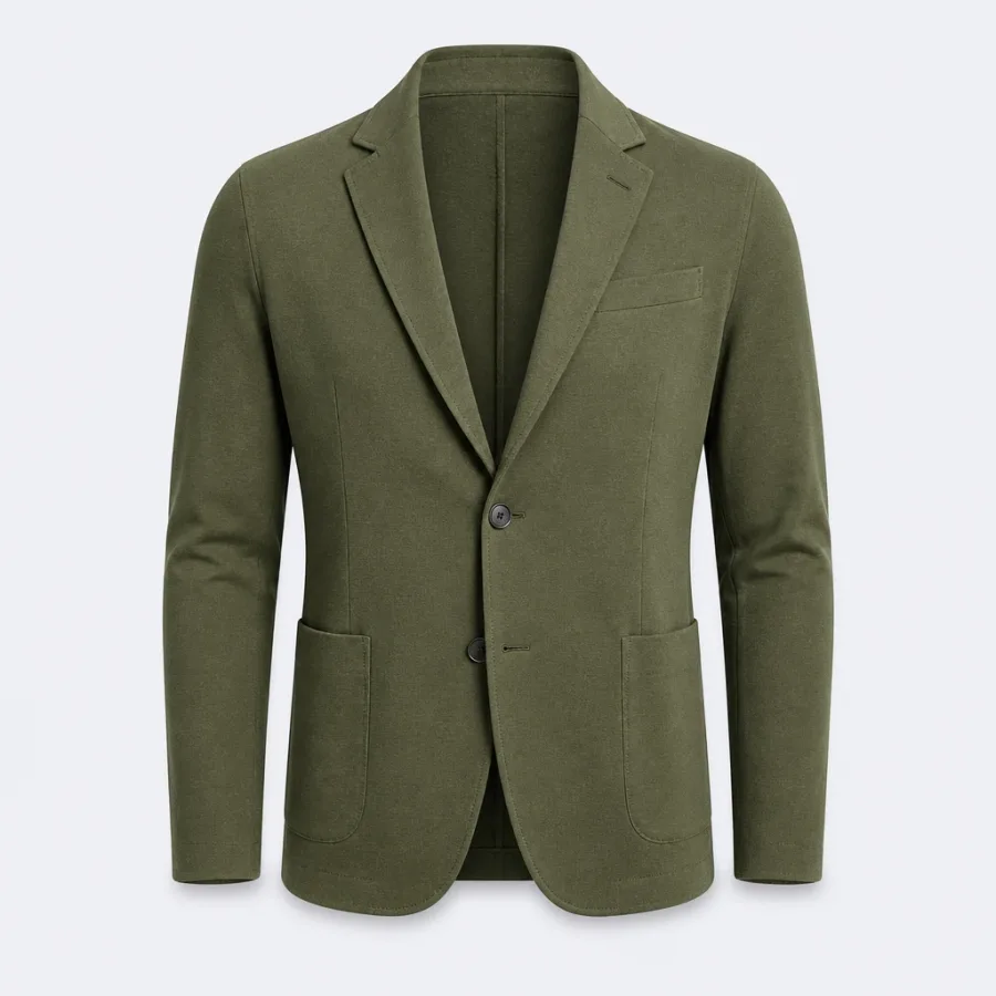 Blazer Malha Desestruturado Verde-oliva