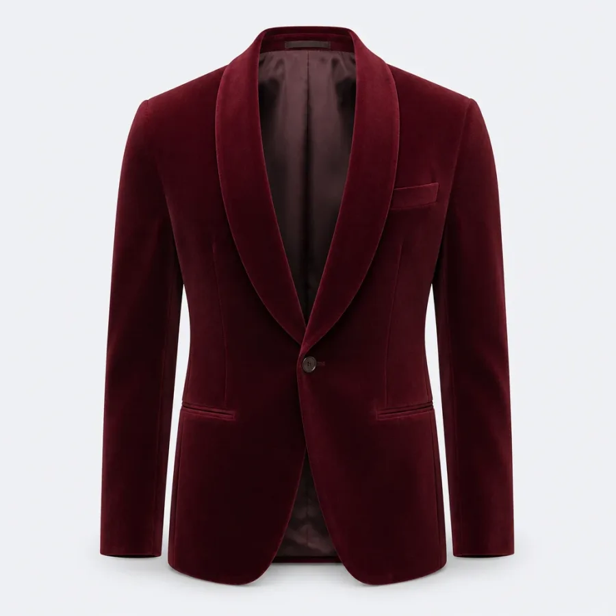 Blazer de Veludo Vinho