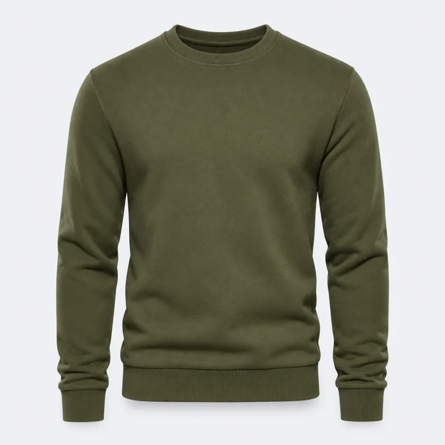 Moletom Careca Felpado Verde-militar